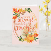 エレガントかぼちゃ – いつも感謝するもの カード (黄色い花)