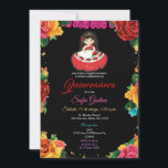 エレガントかわいい女の子のカラフル花キンセアニラ 招待状<br><div class="desc">可愛エレガントい女の子の花キンセカラフルーニェラ招待状メキシカンドレス15アノスミカンス招待状</div>