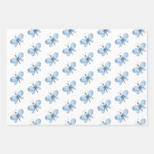 エレガントかわいい野花と蝶 ラッピングペーパーシート (正面2)