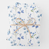 エレガントかわいい野花と蝶 ラッピングペーパーシート (インサイチュ)