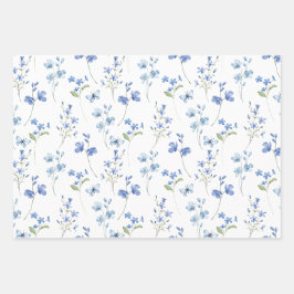 エレガントかわいい野花と蝶 ラッピングペーパーシート