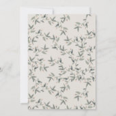 エレガントかわいい鹿フローラクレスト婚約招待状 サンキューカード (裏面)