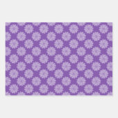 エレガントかわいらしガーリー紫曼荼羅 ラッピングペーパーシート (正面3)