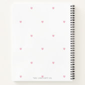 エレガントかわいらしハートブライダルシャワーギフトレシピ ノートブック (裏面)