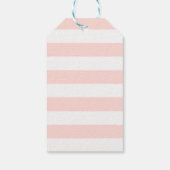 エレガントかわいらしバラ金ゴールドパイナップル&ピンクストライプ ギフトタグ (裏面)