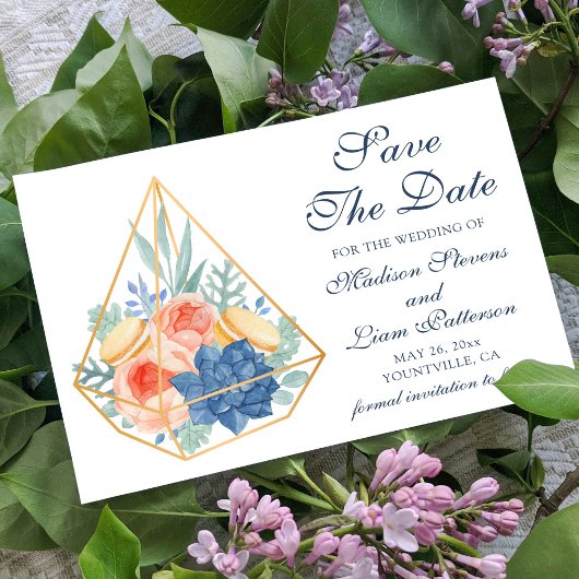 エレガントかわいらしフローラ セーブザデート