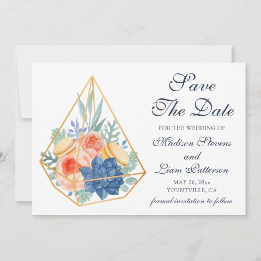 エレガントかわいらしフローラ セーブザデート (正面)