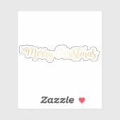 エレガントかわいらしモダン金ゴールドメリー文字 シール (シート)