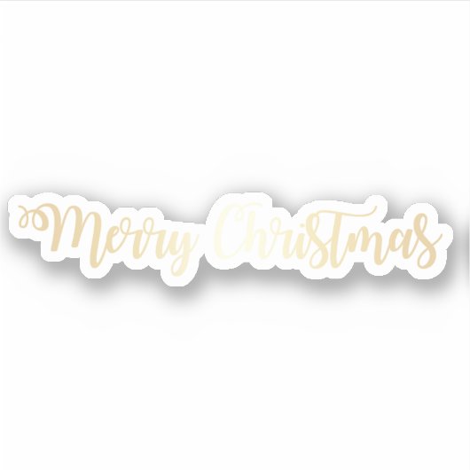 エレガントかわいらしモダン金ゴールドメリー文字 シール (正面)