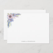 エレガントかわいらし水フローラパーソナライズされた ノートカード (正面/裏面)