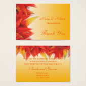 エレガントかわいらし秋の結婚式感謝してい (正面&裏面)