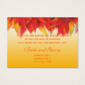 エレガントかわいらし秋の結婚式感謝してい (裏面)