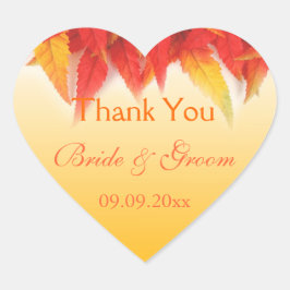 エレガントかわいらし秋の結婚式感謝してい ハートシール
