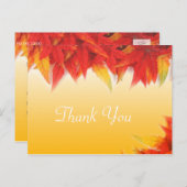 エレガントかわいらし秋の結婚式感謝してい ポストカード (正面/裏面)