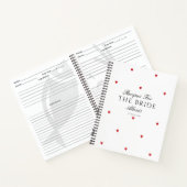 エレガントかわいらし赤いハートブライダルシャワーレシピ ノートブック (内部)