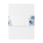 エレガントかわいらし青フローラ結婚の 招待状ベリーバンド (裏面例)