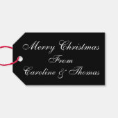 エレガントきらきら光るクリスマスツリーギフトラベル ギフトタグ (裏面横)