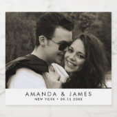 エレガントきらめくカスタムワイン結婚の写真 スパークリングワインラベル (シングルラベル)