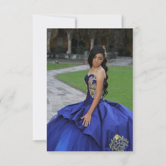 エレガントきらめくキンセアニェラ サンキューカード (裏面)