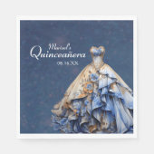 エレガントきらめくキンセアニェラ スタンダードランチョンナプキン (正面)