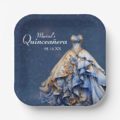 エレガントきらめくキンセアニェラ ペーパープレート (正面)