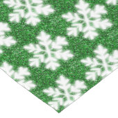 エレガントきらめくグリッター霜の降りた緑 ショートテーブルランナー (コーナー)