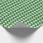 エレガントきらめくグリッター霜の降りた緑 ラッピングペーパー (角)