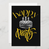 エレガントきらめくパーティーお祝い サンキューカード (正面/裏面)