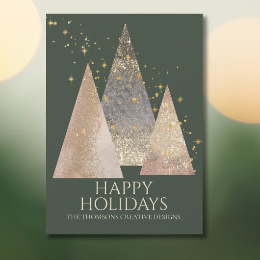 エレガントきらめく企業のフェスティバル シーズンカード