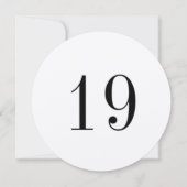 エレガントきらめく大円卓番号カード 招待状 (正面)