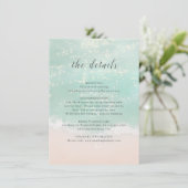 エレガントきらめく海ビーチ結婚式詳細 エンクロージャーカード (スタンド正面)