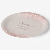 エレガントきらめく赤面誕生日 ペーパープレート (アングル)