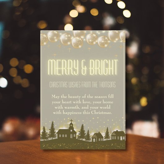 エレガントきらめく金ゴールドウィンタービレッジ シーズンカード