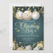 エレガントきらめく金ゴールドパーティー 招待状 (正面)