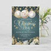 エレガントきらめく金ゴールドパーティー 招待状 (スタンド正面)