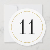 エレガントきらめく金ゴールド円表番号11カード 招待状 (裏面)