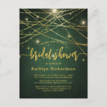 エレガントきらめく金ゴールド列ライトブライダルシャワー