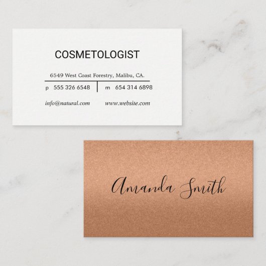 エレガントきらめく 名刺 (正面/裏面)