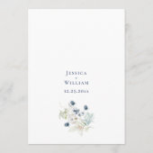 エレガントくすんだ青結婚い葉 メニュー (裏面)