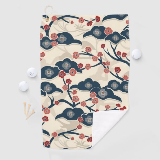 エレガントさくらんぼのシームレスなパターン(2) ゴルフタオル (インサイチュ)