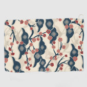 エレガントさくらんぼのシームレスなパターン(2) ゴルフタオル (横)