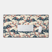 エレガントさくらんぼのシームレスなパターン(2) デスクマット (キーボード&マウス)