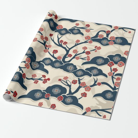 エレガントさくらんぼのシームレスなパターン(2) ラッピングペーパー (アンロールド)