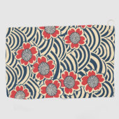 エレガントさくらんぼのシームレスなパターン(8) ゴルフタオル (横)