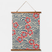 エレガントさくらんぼのシームレスなパターン(8) 吊り下げ型タペストリー (正面)