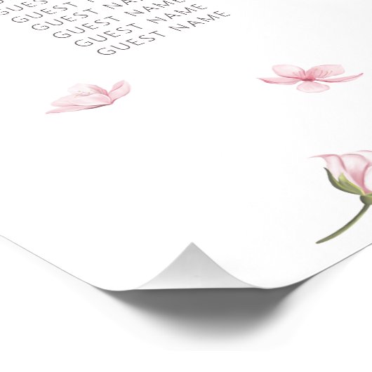 エレガントさくらんぼの結婚座席表 ポスター (コーナー)