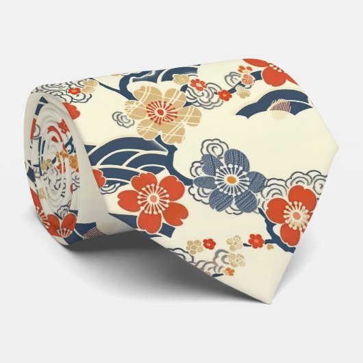 エレガントさくらんぼの花の継ぎ目のないパターン(12) ネクタイ (ロール)