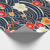 エレガントさくらんぼの花の継ぎ目のないパターン(12) ラッピングペーパー (角)