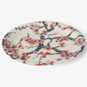 エレガントさくらんぼの花の継ぎ目のないパターン(13) ペーパープレート (アングル)