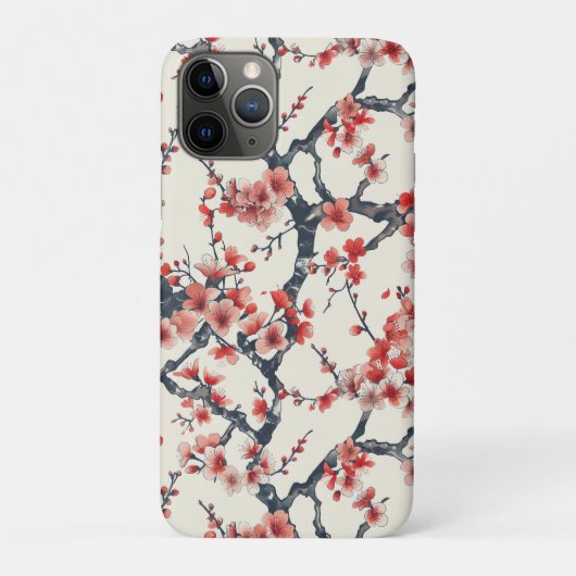 エレガントさくらんぼの花の継ぎ目のないパターン(13) Case-Mate iPhoneケース (裏)